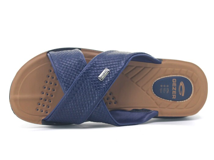 Gezer Merdane 12598.00 Çapraz Bantlı Günlük Terlik Lacivert - Gezer (1)