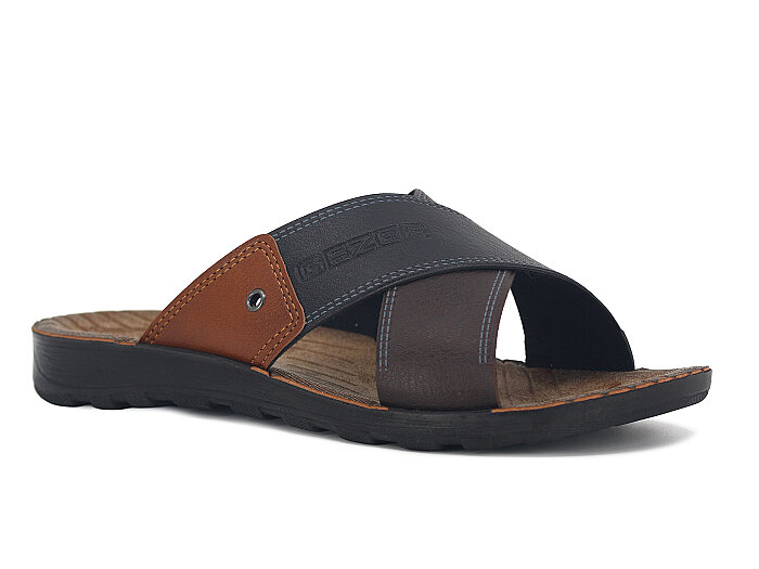 Gezer Merdane 12600.01 Koleksiyon Günlük Terlik Siyah - Kahve - Gezer