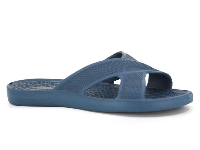 Gezer Merdane 12639.00 Çapraz Eva Terlik Lacivert - Gezer