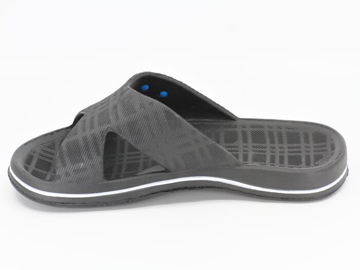 Gezer Merdane 13089.00 Açık Çizgili Eva Terlik Siyah - Beyaz - Gezer (1)