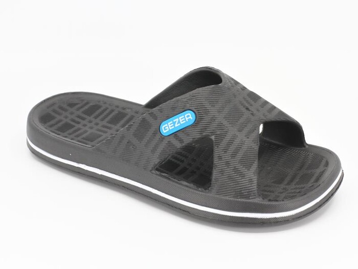 Gezer Merdane 13089.00 Açık Çizgili Eva Terlik Siyah - Beyaz - Gezer