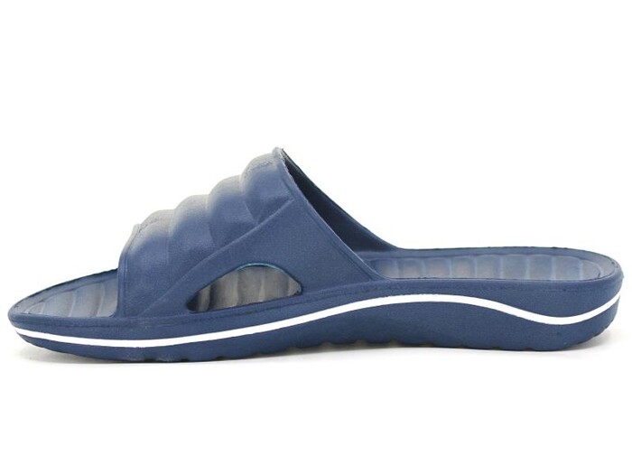 Gezer Merdane 13092.00 Islak Zemin Çizgili Açık Eva Terlik Lacivert - Beyaz - Gezer (1)