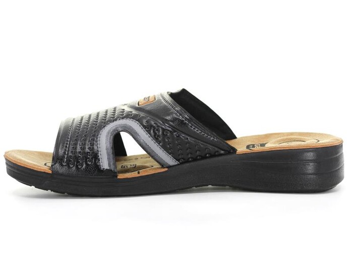 Gezer Merdane 13416.00 Noktalı Cilt Günlük Terlik Siyah - Gri - 2