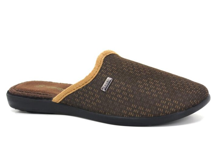 Gezer Merdane 14417.00 Kışlık Kumaş Cırtlı Ev Terliği Kahve - Gezer