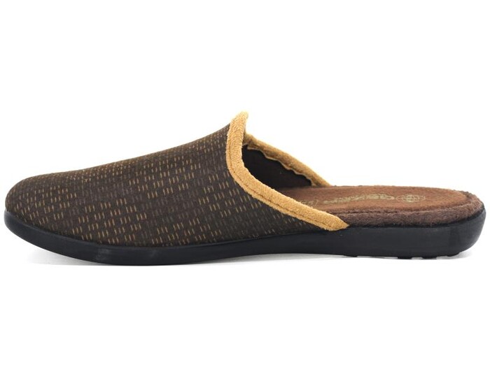 Gezer Merdane 14417.00 Kışlık Kumaş Cırtlı Ev Terliği Kahve - Gezer (1)