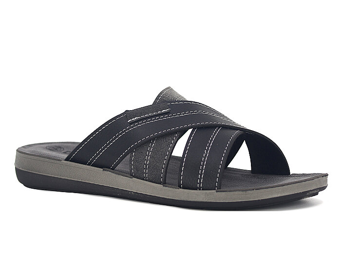 Gezer Merdane 14577.01 Çapraz Koleksiyon Günlük Terlik Siyah - 1