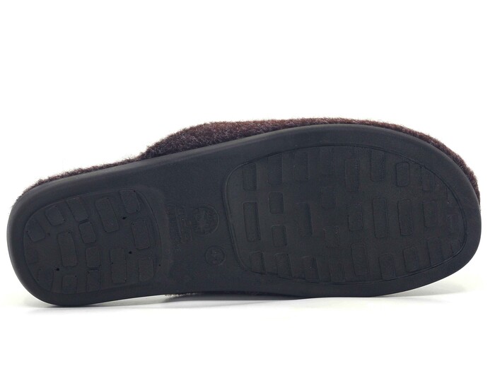 Gezer Merdane 14626.00 Kışlık Keçeli Cırtlı Ev Terliği Kahve - 3