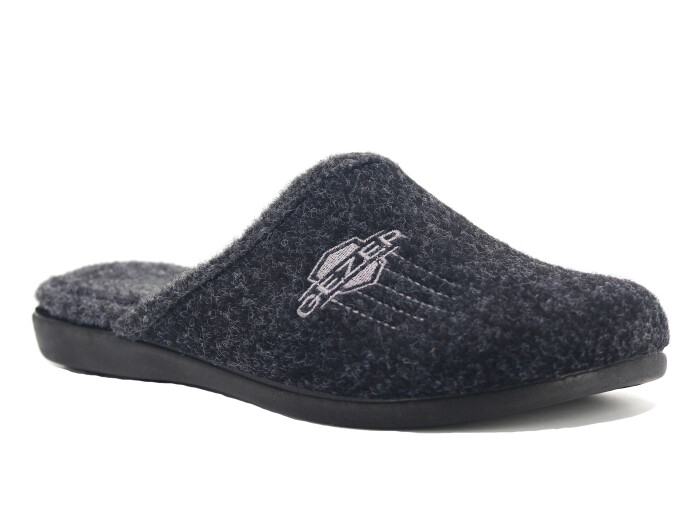 Gezer Merdane 14626.00 Kışlık Keçeli Cırtlı Ev Terliği Siyah 