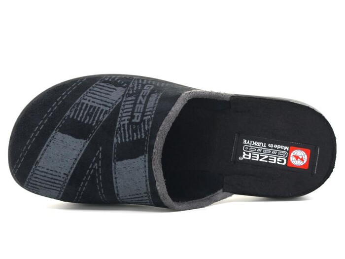 Gezer Merdane 14624.00 Kışlık Cırtlı Ev Terliği Siyah - Gezer (1)