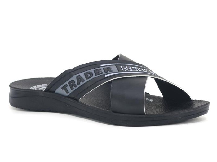 Gezer Merdane 14995.00 Çapraz Günlük Terlik Siyah - Füme - Beyaz - Gezer