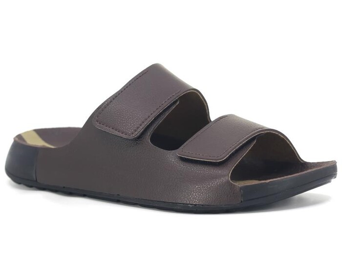 Gezer Merdane 15038.00 Çift Cırtlı Kutulu Günlük Terlik Kahve - Gezer