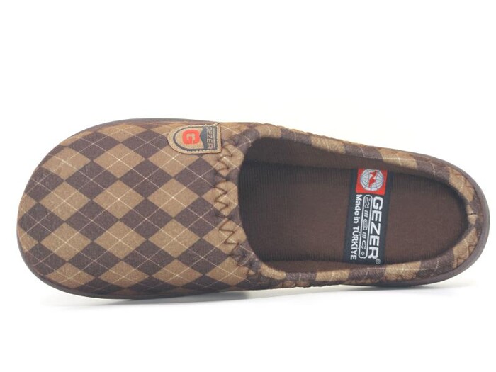 Gezer Merdane 15140.00 PVC Winter Gondol Kışlık Ev Terliği Kahve - Gezer (1)