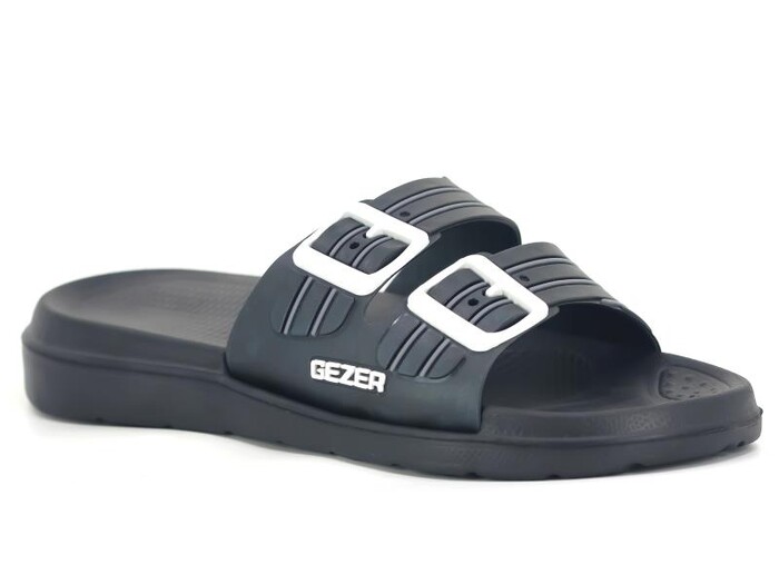 Gezer Merdane 15190.00 Çift Toka Koleksiyon Lux Eva Terlik Siyah - Gri - Beyaz - Gezer