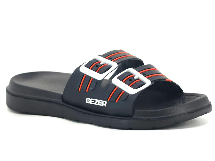 Gezer Merdane 15190.00 Çift Toka Koleksiyon Lux Eva Terlik Siyah - Kırmızı - Beyaz - Gezer