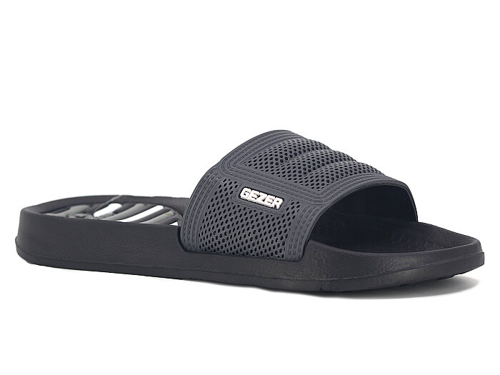 Gezer Merdane 15195.00 Geçmeli Lux Eva Terlik Siyah - Gri - Beyaz - 1