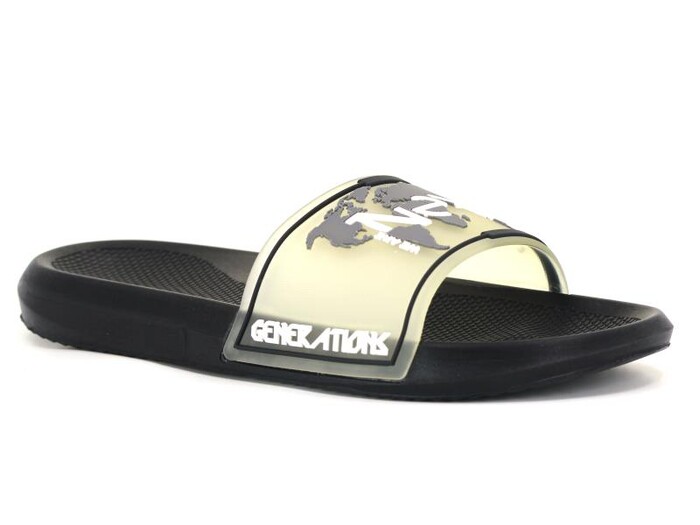 Gezer Merdane 15584.00 Düz Yüz Günlük Terlik Şeffaf Siyah - 1