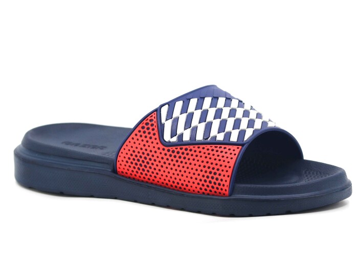 Gezer Merdane 15779.00 Koleksiyon Lux Eva Terlik Lacivert - Kırmızı - Beyaz - Gezer