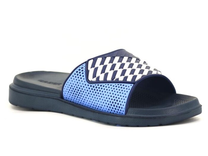 Gezer Merdane 15779.00 Koleksiyon Lux Eva Terlik Lacivert - Mavi - Beyaz - 1