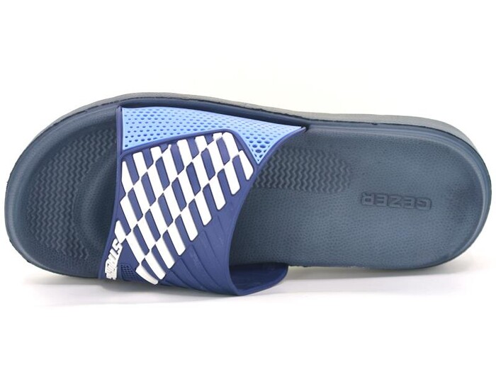 Gezer Merdane 15779.00 Koleksiyon Lux Eva Terlik Lacivert - Mavi - Beyaz - 2