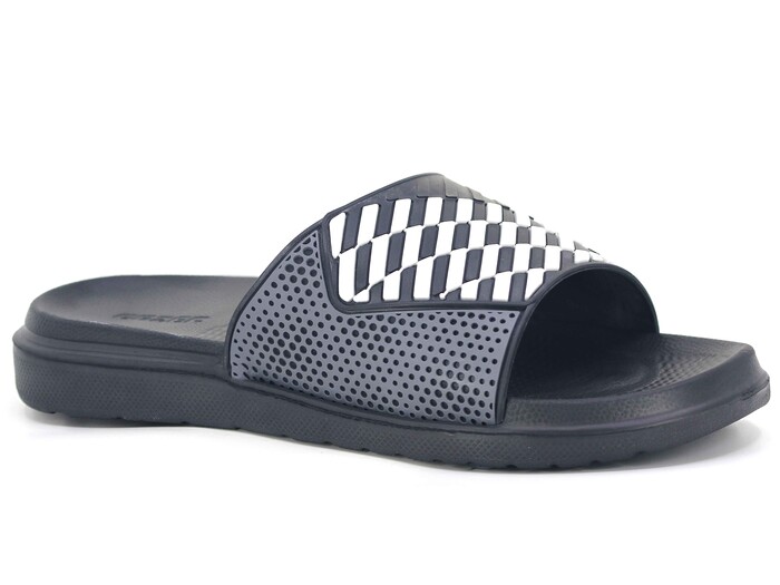 Gezer Merdane 15779.00 Koleksiyon Lux Eva Terlik Siyah - Gri - Beyaz - 1