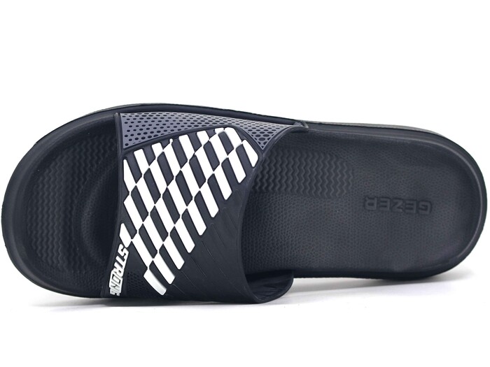 Gezer Merdane 15779.00 Koleksiyon Lux Eva Terlik Siyah - Gri - Beyaz - Gezer (1)