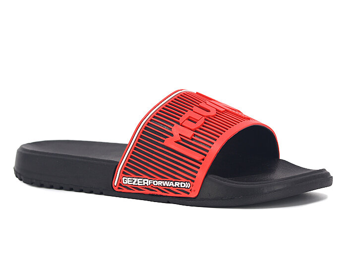 Gezer Merdane 15781.00 Düz Yüz Lux Eva Terlik Siyah - Kırmızı - Beyaz - 1