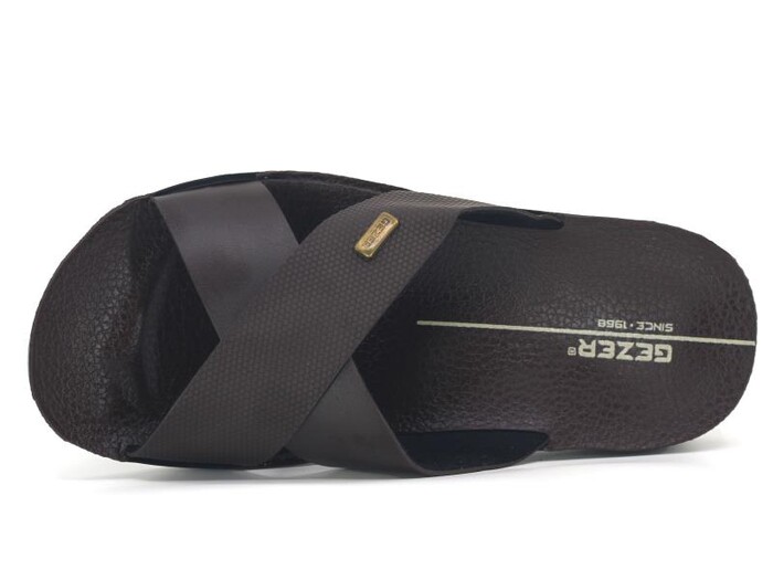 Gezer Merdane 15832.00 Çapraz Günlük Terlik Kahve - Gezer (1)