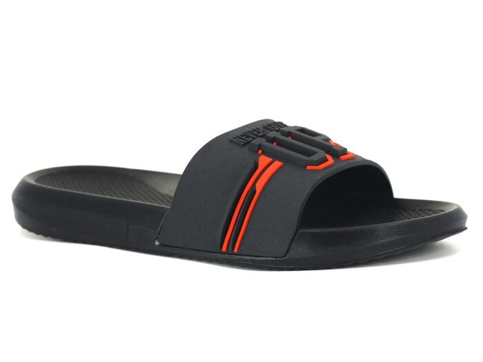 Gezer Merdane 15837.00 Düz Yüz Never Give Up Günlük Terlik Siyah - Kırmızı - Gezer