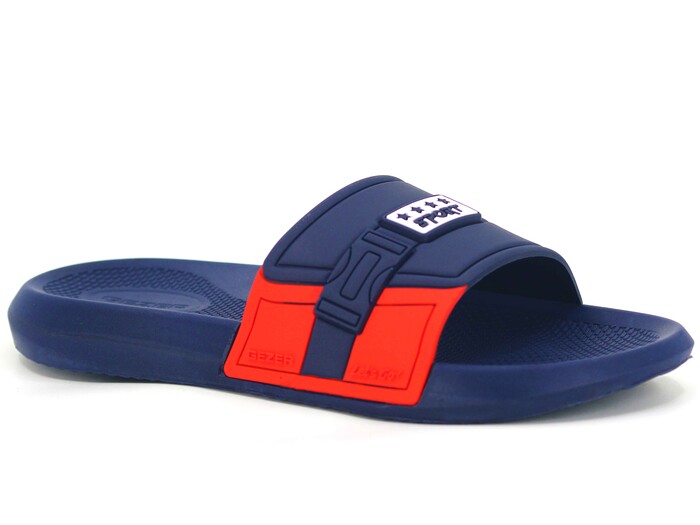 Gezer Merdane 15844.00 Düz Yüz Sport Günlük Terlik Lacivert - Kırmızı - Beyaz - Gezer