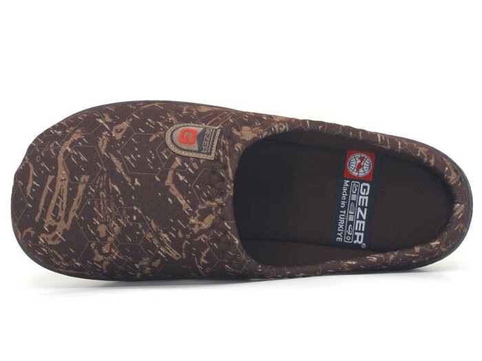 Gezer Merdane 15902.00 Winter PVC Gondol Kışlık Ev Terliği Kahve - Gezer (1)
