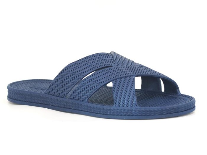 Gezer Merdane 16021.00 Çapraz Geçmeli Airblow Kaydırmaz Terlik Lacivert - Gezer