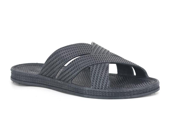 Gezer Merdane 16021.00 Çapraz Geçmeli Airblow Kaydırmaz Terlik Siyah - Gezer