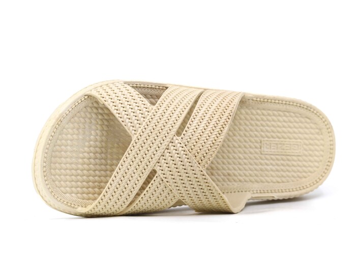 Gezer Merdane 16021.00 Çapraz Geçmeli Airblow Kaydırmaz Terlik Bej - Gezer (1)