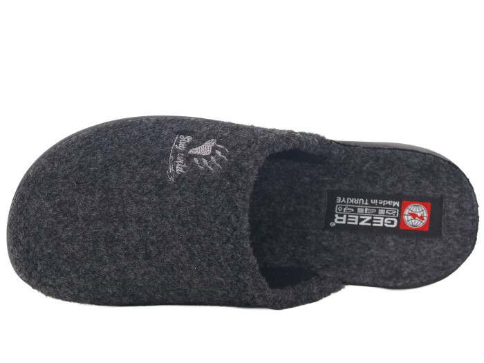 Gezer Merdane 16092.00 Poli Kışlık Ev Terliği Antrasit - 2