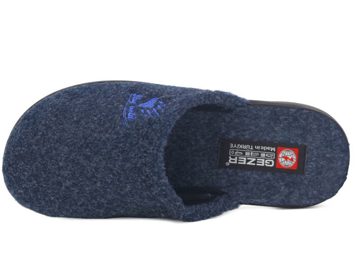 Gezer Merdane 16092.00 Poli Kışlık Ev Terliği Lacivert - 2