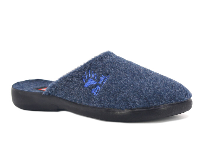 Gezer Merdane 16092.00 Poli Kışlık Ev Terliği Lacivert - 1