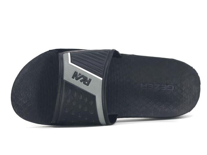 Gezer Merdane 16118.00 Düz yüz Günlük Terlik Siyah - Gri - Gezer (1)