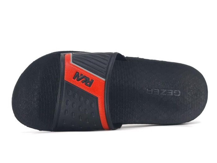 Gezer Merdane 16118.00 Düz yüz Günlük Terlik Siyah - Kırmızı - Gezer (1)