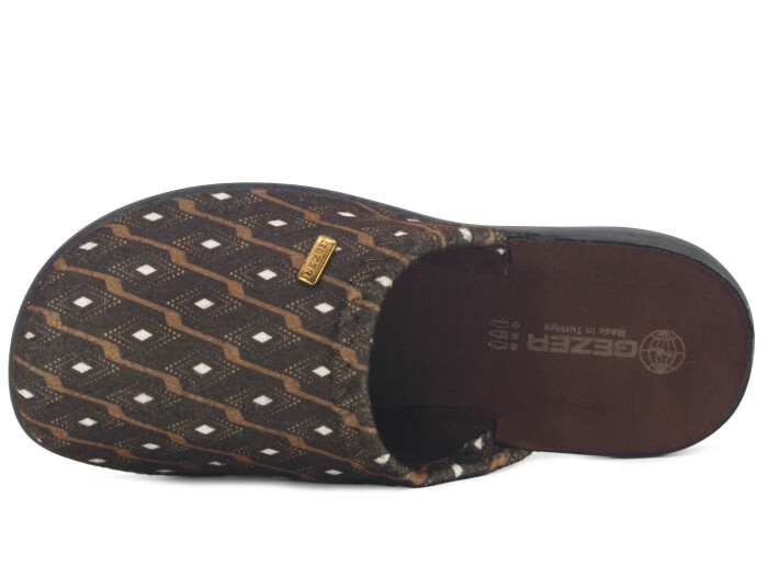 Gezer Merdane 16156.00 Traşlı Ev Terliği Kahve - Gezer (1)