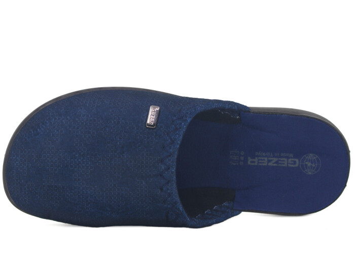 Gezer Merdane 16157.00 Traşlı Ev Terliği Lacivert - Gezer (1)