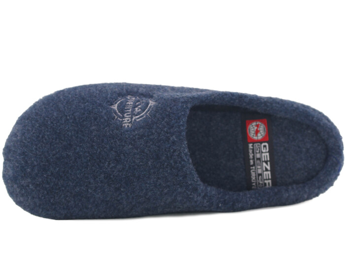 Gezer Merdane 16573.00 Poli Keçeli Gondol Ev Terliği Koyu Lacivert - Gezer (1)