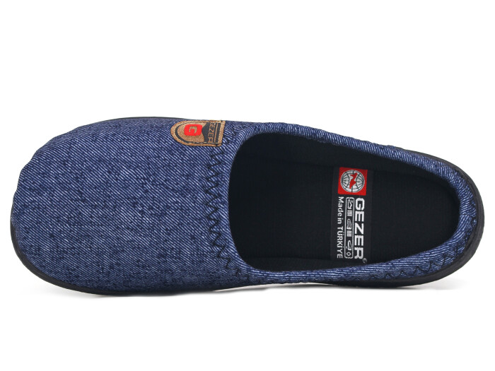 Gezer Merdane 16184.00 PVC Winter Gondol Kışlık Ev Terliği Lacivert - Gezer (1)