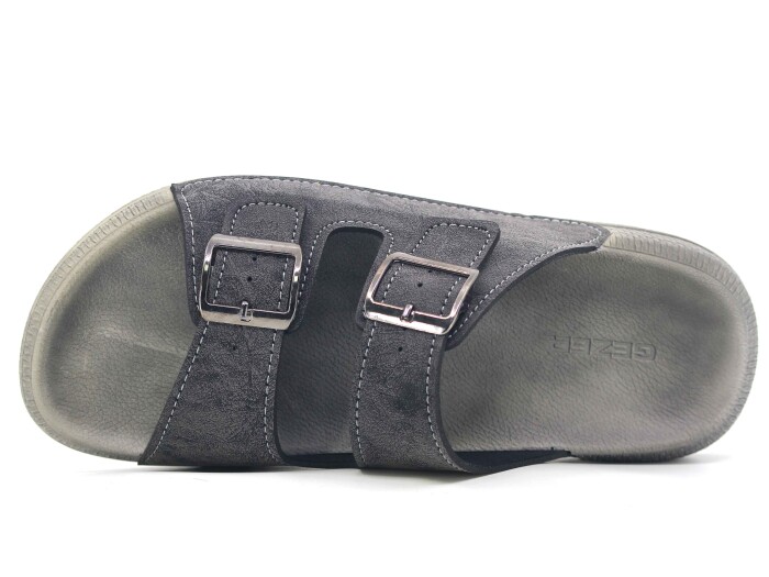 Gezer Merdane 16386 Çift Toka Günlük Terlik Siyah - Gezer (1)