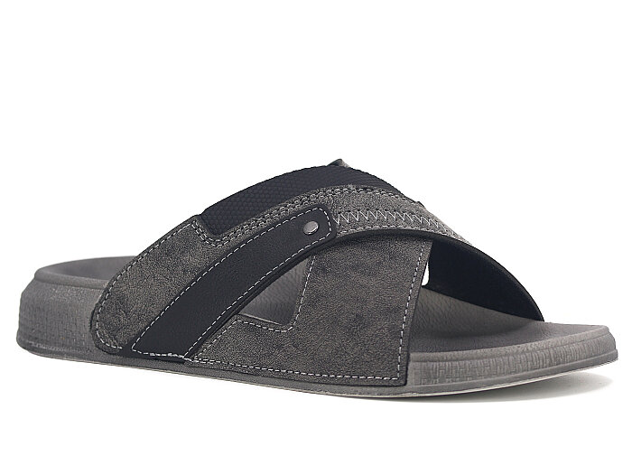 Gezer Merdane 16387.00 Çapraz Günlük Terlik Gri - Gezer