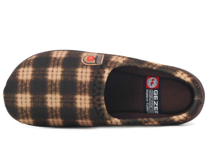 Gezer Merdane 16389.00 PVC Winter Gondol Kışlık Ev Terliği Kahve - 2