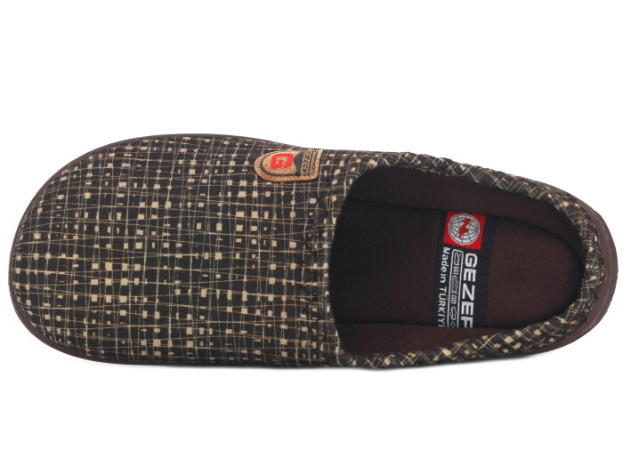 Gezer Merdane 16433.00 PVC Winter Gondol Kışlık Ev Terliği Kahve - Gezer (1)