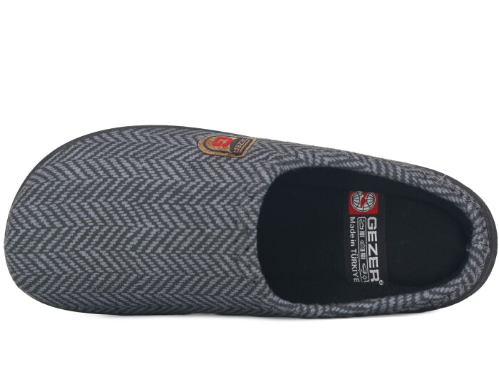 Gezer Merdane 16434.00 PVC Winter Gondol Kışlık Ev Terliği Gri - Gezer (1)