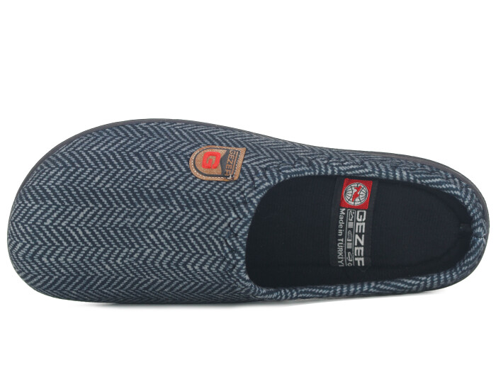 Gezer Merdane 16434.00 PVC Winter Gondol Kışlık Ev Terliği Siyah - Gezer (1)