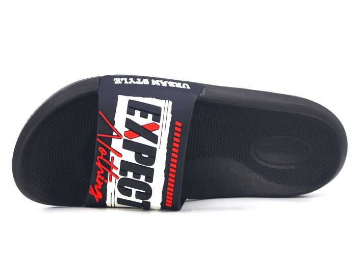 Gezer Merdane 16504.00 Düz Yüz Günlük Terlik Siyah - Beyaz - Kırmızı - Gezer (1)