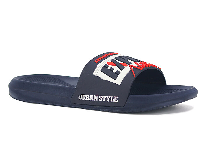 Gezer Merdane 16504.00 Düz Yüz Günlük Terlik Lacivert - Beyaz - Kırmızı - 1